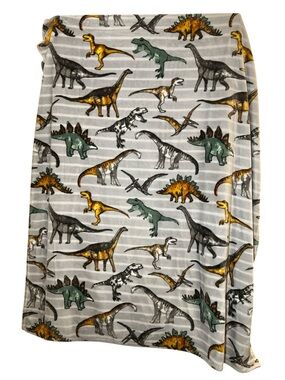 Dinosaur Fleece Blanket - Max Studio - Super Soft!!! Kids Room, Toddler Blanket